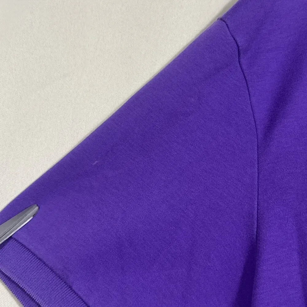 Polo Ralph Lauren Mens L Purple Polo Shirt Yellow Pony Cotton Preppy Heritage